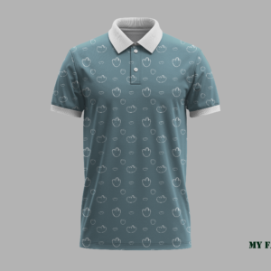 Green golf polo print file | Ready to print for Golf Brand - Vector AI (Adobe Illustrator) file