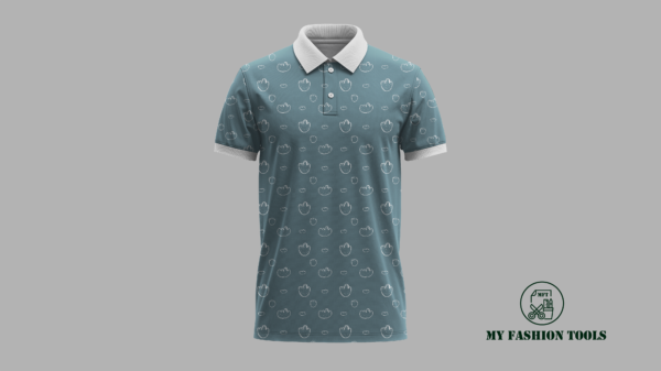Green golf polo print file | Ready to print for Golf Brand - Vector AI (Adobe Illustrator) file