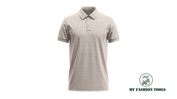 Lt. beige golf polo print file | Ready to print for Golf Brand - Vector AI (Adobe Illustrator) file