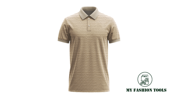 Lt. brown golf polo print file | Ready to print for Golf Brand - Vector AI (Adobe Illustrator) file
