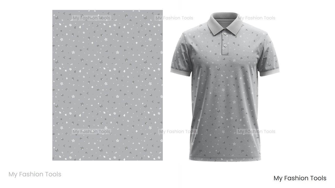 Golf grey polo print file | Ready to print for Golf Brand - Vector AI (Adobe Illustrator) file - Image 2