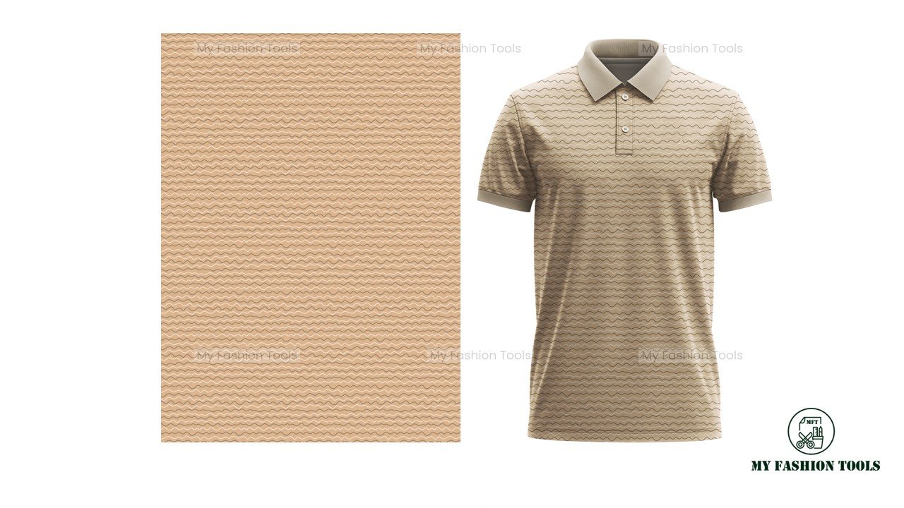 Lt. brown golf polo print file | Ready to print for Golf Brand - Vector AI (Adobe Illustrator) file - Image 4
